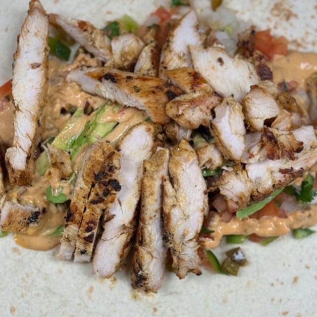 Cajun Chicken & Pico Wrap.